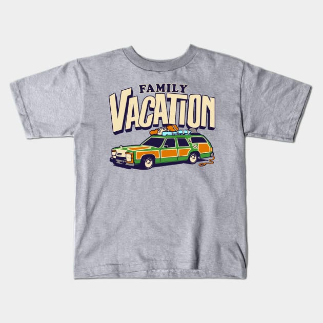 Roadtrip! Family Vacation Shirts for the whole family with Griswold Station Wagon Kids T-Shirt by ChattanoogaTshirt